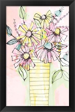 Framed Wildflowers Vase Print