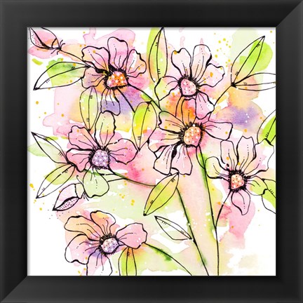 Framed Splash of Beauty Florals Print