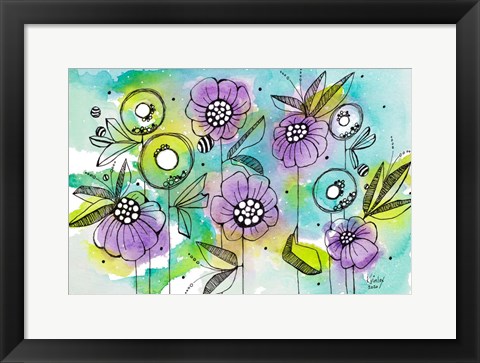 Framed Vibrant Garden Beauties Print