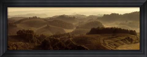 Framed Sunrise Over Tuscany Print