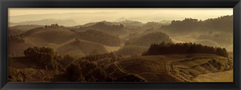 Framed Sunrise Over Tuscany Print