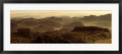 Framed Sunrise Over Tuscany Print