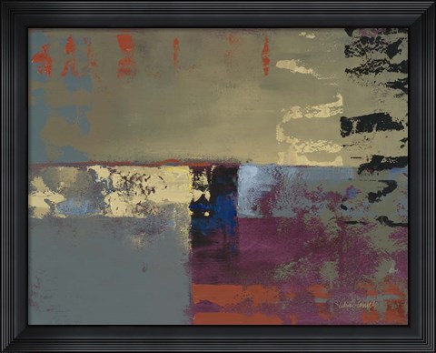 Framed Teal Perception I Print