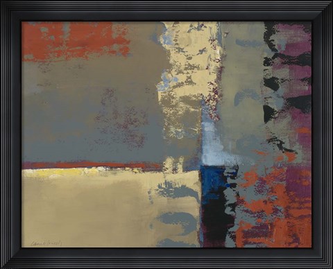 Framed Teal Perception II Print