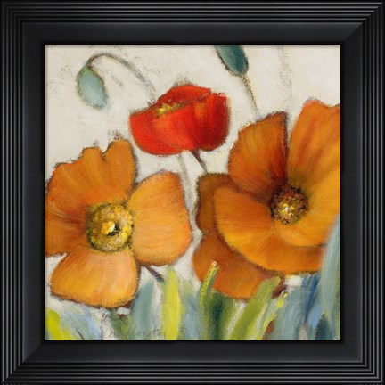 Framed Poppy Splendor Square III Print