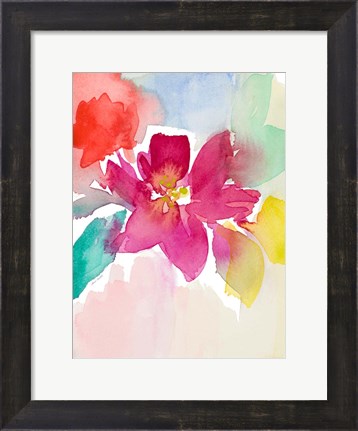 Framed Modern Fleur I Print
