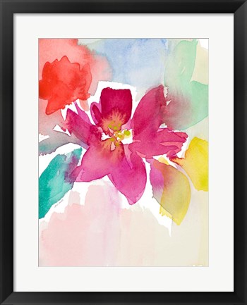 Framed Modern Fleur I Print