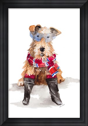 Framed Stylish Airedale Terrier Print