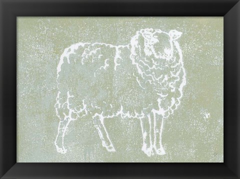 Framed Country Sheep Print