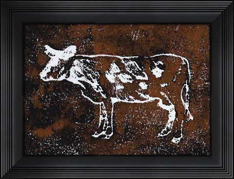 Framed Country Cow Print