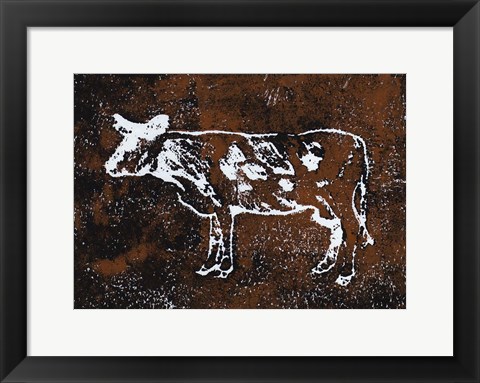 Framed Country Cow Print