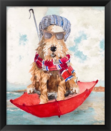 Framed French Airedale Terrier Print