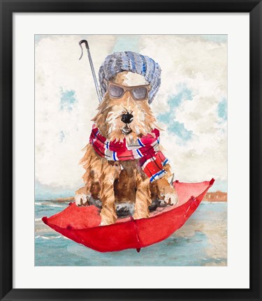 Framed French Airedale Terrier Print