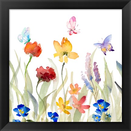 Framed Wildflower Garden Print