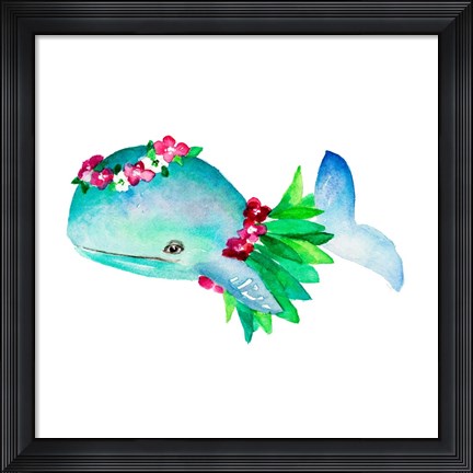 Framed Hula Whale Print