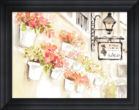 Framed Paris Flowerpots Print