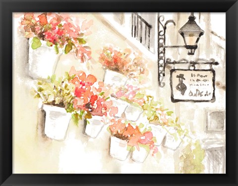 Framed Paris Flowerpots Print