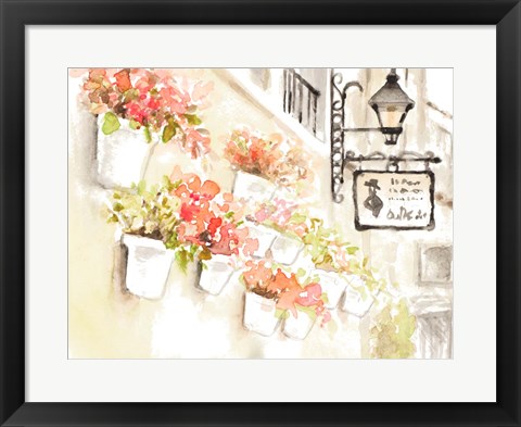 Framed Paris Flowerpots Print