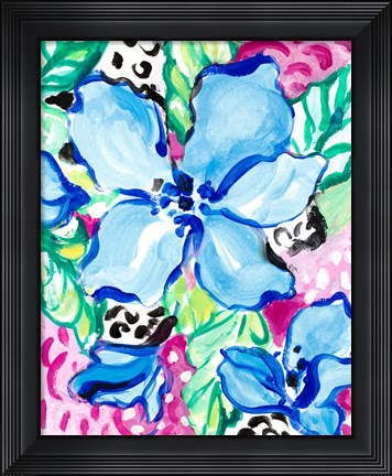 Framed Blooming Blues Print