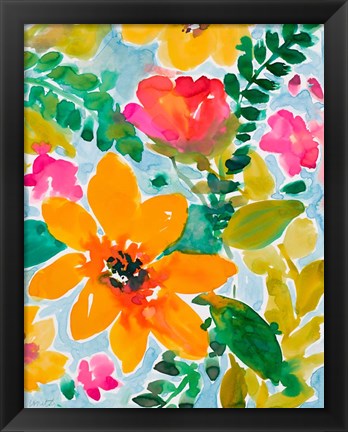 Framed Bright and Cheery Blooms Print