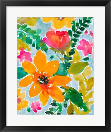 Framed Bright and Cheery Blooms Print