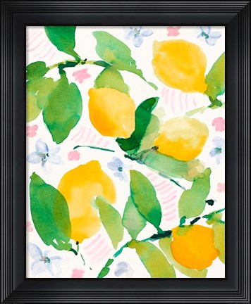Framed Garden Lemons Print