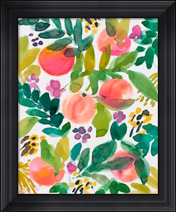 Framed Garden Peaches Print