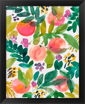 Framed Garden Peaches Print