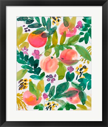 Framed Garden Peaches Print