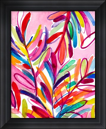 Framed Kaleidoscope Leaves Print