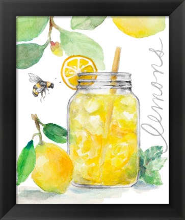 Framed Bee-Friend The Lemons and Lemonade Print