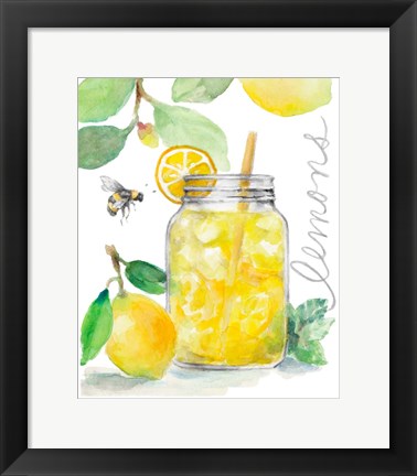 Framed Bee-Friend The Lemons and Lemonade Print