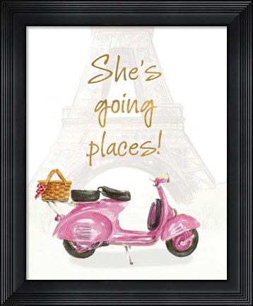 Framed She&#39;s Going Places I Print