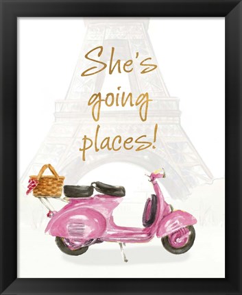 Framed She&#39;s Going Places I Print