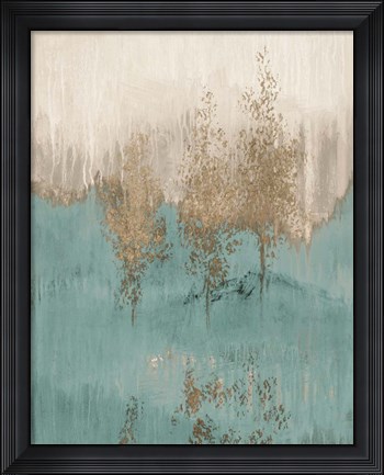 Framed Through The Gold Trees Abstract I Print