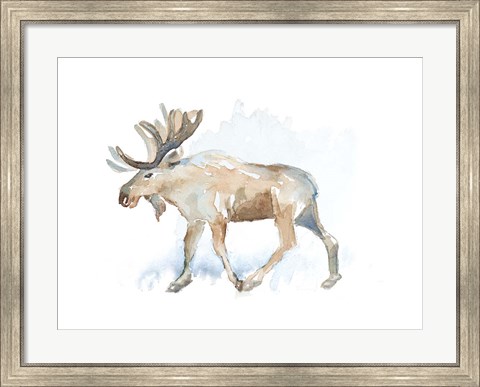 Framed Watercolor Moose Print