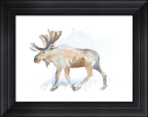 Framed Watercolor Moose Print