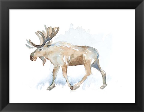 Framed Watercolor Moose Print