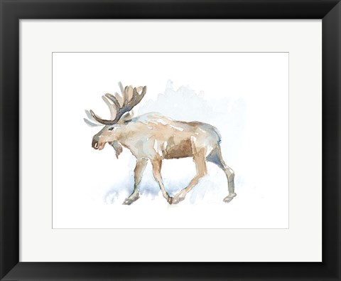 Framed Watercolor Moose Print