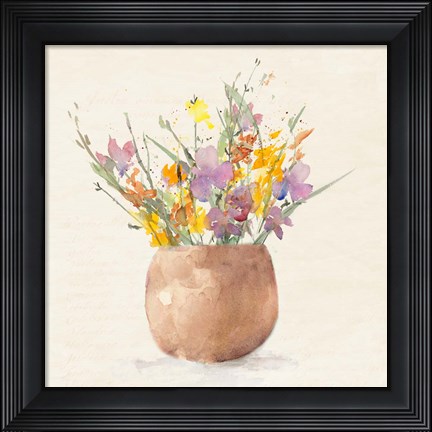 Framed Potted Wildflowers Print