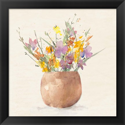 Framed Potted Wildflowers Print