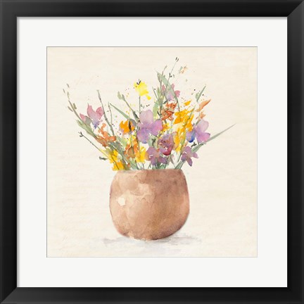 Framed Potted Wildflowers Print