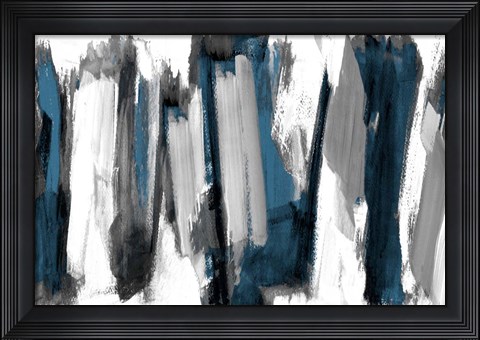 Framed Silver And Dark Rhythm II Print