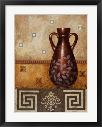 Framed Mahogany Urn II Print