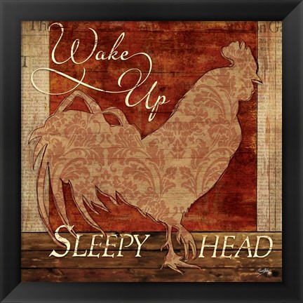 Framed Wake Up Sleepy Head Print