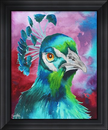 Framed Peacocks of a Feather Print