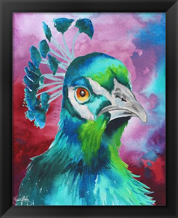 Framed Peacocks of a Feather Print