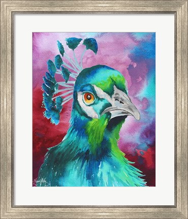 Framed Peacocks of a Feather Print