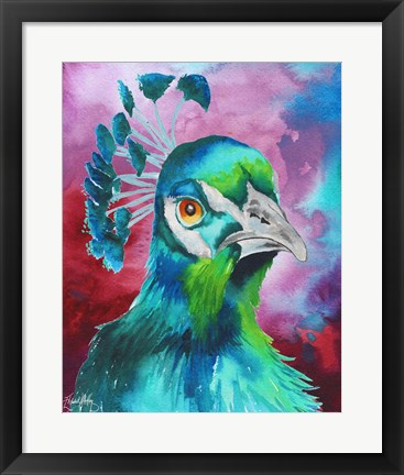 Framed Peacocks of a Feather Print