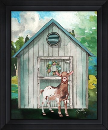 Framed Goat Shed I Print